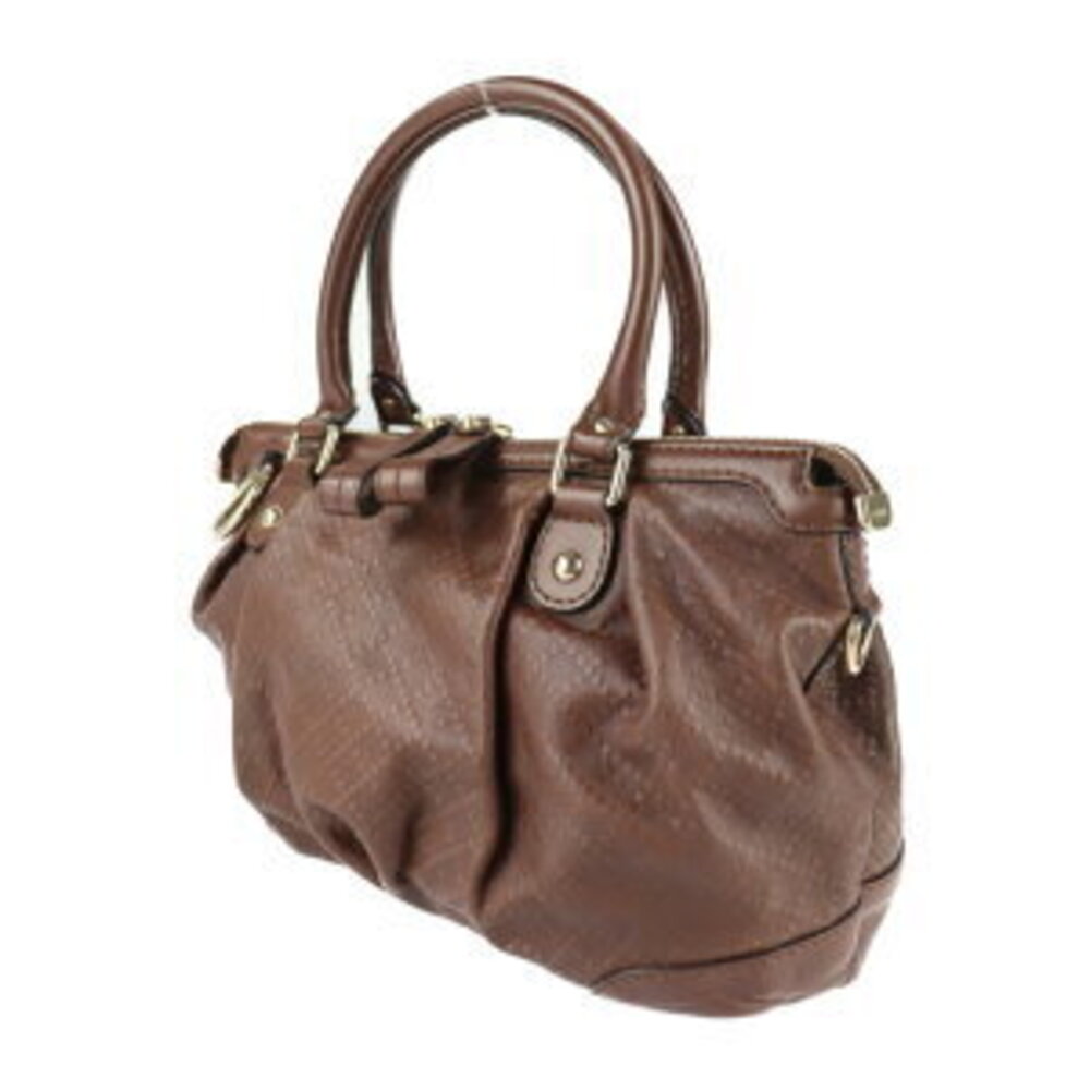 Gucci Leather Brown Handbag Bag Shoulder Sukey Diamante